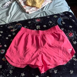 Pink Gym Shark Running Shorts
